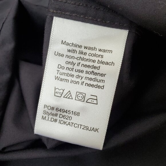 Devon & Jones Mens XL Crown Collection Fit Shirt D620 Black MSS Logo Button Up - Picture 10 of 11